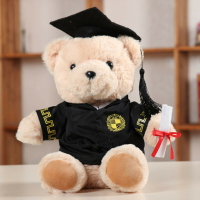 戴博士帽小熊公仔 博士熊毛絨玩具畢業熊玩偶泰迪熊 畢業紀念禮物