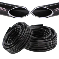 1/2'' Black PVC Garden Hose OD-16mm ID-12mm Flexible Watering Pipe High Pressure Water Tubing for Home Car Wash Irrigation Tube