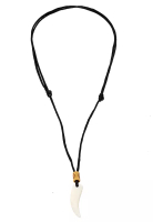 Hamlin Bembs Kalung Pria Motif Taring Macan Material Melamin ORIGINAL - White