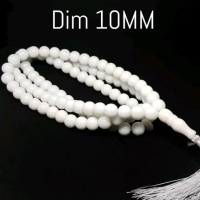 Tasbih Batu Giok Putih Susu 10Mm 99Butir Kualitas Terbaik
