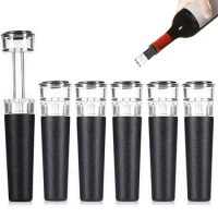 Silicone Bottle Stoppers with Built-in Vacuum Wine Saver Pump Food-safe Silicone Caps Vacuum Wine Stopper