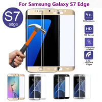 3D Full Cover Curved Tempered Glass For Samsung Galaxy S7 Edge Screen Protector protective film For Samsung Galaxy S7 Edge glass