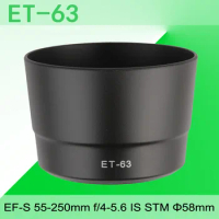ET63 Camera Lens Hood For Canon EOS 80D 90D 850D 750D 760D DSLR Mount EF-S 55-250mm f/4-5.6 IS STM 58mm Filter Lens Accessories