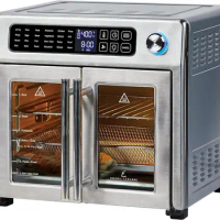 26 QT Extra Large Air Fryer, Convection Toaster Oven with French Doors, Stainless Steel