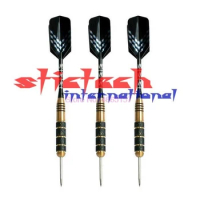 by dhl or ems 100sets 3pcs/set Professional Darts 23g Streamline Steel Tip Darts With Darts Flights Darts Accessories
