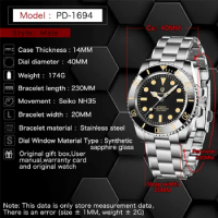PAGANI DESIGN New Super Luminous Men Mechanical Wristwatches Ceramic Bezel Sapphire Glass Automatic Watch Men relogio masculino