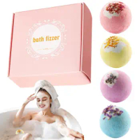 100g Bath Salt Ball Bath Salt Ball Bomb Salt Bath Bubble Salt Original Materials Bubble Bomb Bubble Aromatic Odor With Flower