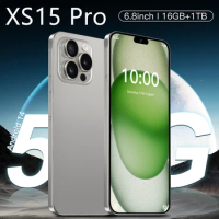 Brand New Original 16GB+1TB For Smartphone 6.8 inch XS15 Pro Full Screen 4G 5G Cell Phone 6800mAh Mobile Phones Global Version