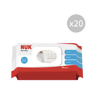 （宅配免運） NUK 加厚加大型 柔濕巾80抽-20包/箱