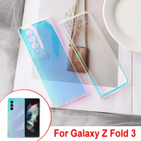 Shiny Laser Case for Samsung Galaxy Z Fold 3 Shockproof Coloful Rainbow Color TPU Case Protective Back Cover for Galaxy Z Fold3