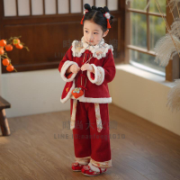 女童拜年服冬季漢服寶寶一周歲禮服兒童洋裝過新年喜慶衣服中國風唐裝【時尚大衣櫥】