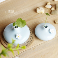 全手工小清新小花器花瓶茶道配件日式小花瓶家居飾品微型花器花瓶