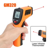 GM320 IR Laser Temp -50~380°C Infrared Thermometer Laser Temperature Meter Gun Non Contact Industrial Infrared Pyrometer C/F