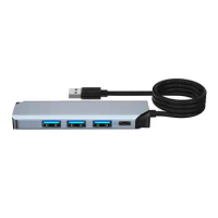 Splitter Cable Hub Plug Play Expansion Dock USB3.0/USB2.0/Type-C Interface Computer Expansion Dock