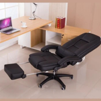 Computer chair home fashion leisure chair can lay the boss chair staff chair swivel chair leather art chair at the noon hour