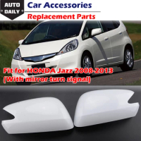 Car Wing Side Mirror Cover Cap Housing Shell Fit For Honda FIT JAZZ 2009 2010 2011 2012 2013 GE6 GE8 Car Exterior Accessories