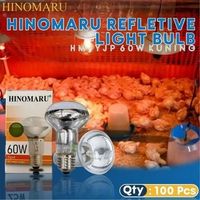 Hinomaru Lampu DOC Penghangat Kandang Ayam E27 40W 60W Reflective Heating Bulb Brooder Chick Heater 