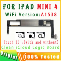 Free iCloud A1538 Motherboard For iPad mini 4 WiFi Version logic boards For iPad mini4 replacement mainboard No ID Account