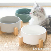 貓碗架貓碗狗碗貓盆陶瓷貓咪碗架子貓飯盆貓飯碗水碗貓碗架貓咪食盆  【限時特惠】