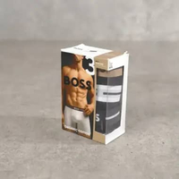 Celana HUGO BOSS 3 IN 1 BLACK BOXER BRIEF UNDERWEAR SET 100% ORIGINAL Size L