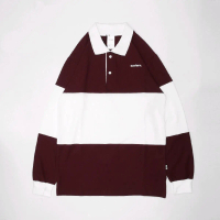 RUGBY SHIRT LONG SLEEVE POLO SHIRT POLO LENGAN PANJANG /  MAROON