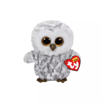 TY TY - Beanie Boos Owlette White Owl - R  - Boneka burung hantu bermata belo
