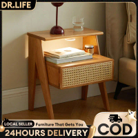 D&L Side Table Bedside Table With Drawer BedSide Table Bamboo Bedside Cabinet Meja Tepi Katil Furnit