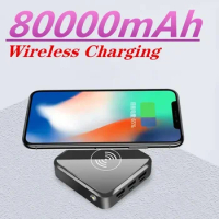 New 80000mAh Wireless Power Bank Two-way Super-fast Charging Supply Wireless Charging for iPhone External Battery Universal
