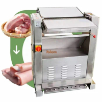 Commercial Pig Pork Meat Skin Peeling Machine Pork Lamb Beef Skin Slice Fat Remove Skinner Cut Machine Skin Peeler