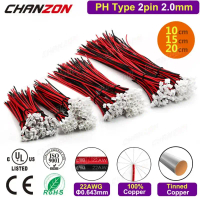 LOD TTDXS 540 22AWG PH connector cable, 2 mm, compatible with JST PH2.0 (2.0 mm, 2 pin); adapter; JS