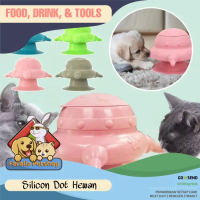 Auto Dot Tempat Minum Susu Anak Kucing Anjing ASI Kitten Puppy Silikon - Biru