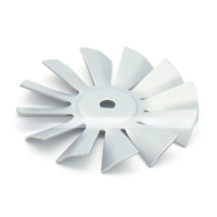 Diameter 64mm Cooling fan blade for Air Fryer Convection Oven Fan Motor High Temperature Resistance Motor 12 blades D hole 5mm