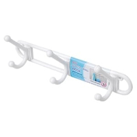 ตะขอแขวนพลาสติกสำหรับติดผนัง 3 ตะขอ