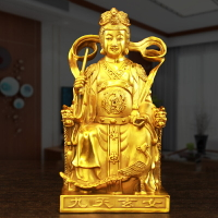 純銅九天玄女娘娘神像家用供奉擺件踏鳳九天圣母娘娘家居平安佛像