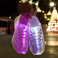 鬼步舞鞋親子情侶鞋童鞋led充電發光網鞋夜光 雙十一購物節