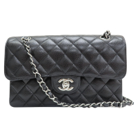 CHANEL 香奈兒 黑色 荔枝紋 牛皮 鍊帶 COCO 23 肩背包 A01113 【二手名牌BRAND OFF】