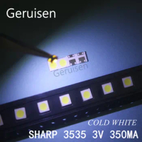 100/LOT For SHARP LED TV Application LCD Backlight for TV LED Backlight 1W 3V 3535 3537 Cool white GM5F22ZH10A