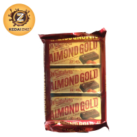 Chocolate Whittaker's Fresh Roasted Almond Gold Milk Chocolate Bar 135g (45g x 3) Coklat