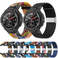Elastic Braided Straps For Huami Amazfit T-Rex 2 Smart Watch Band Nylon Adjustable Bracelet For Xiaomi Amazfit T-Rex Pro Trex 2