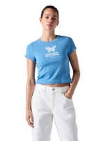 เสื้อยืดผู้หญิง Women's Graphic Essential Baby Tee Baby blue