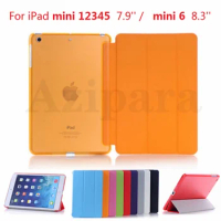 Ultra-thin Coque for iPad mini 6th 2021 8.3'' iPad mini 1 2 3 4 5 7.9'' Case Flip Stand PVC A2567 for iPad mini 2 3 4 5 6 Cover