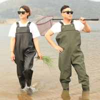 下水褲防水褲捕魚雨褲男漁夫褲釣魚褲全身防水皮叉防水衣服水鞋 雙11全館免運