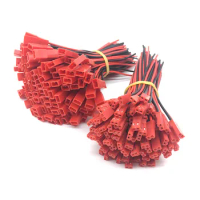 Wholesale 100 500pairs/lot 2*100mm 150mm 2Pin JST Connector Plug Cable 2*10cm 15cm Male+Female for RC Battery