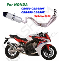 CBR650 Full System Muffler For Honda CB650 CBR650F CB CBR 650 CBR650 CB650F 2014-2020 Motorcycle Exhaust Middle Link Pipe CB650