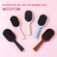 Hisoka Boar Bristle Solid Color Comb Smooth Massage Cushion Comb Hair Air 5 Smooth Colors Comb N7C3
