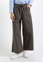 FOREST Forest Ladies Stretchable Cotton Linen Elastic Waist Wide Leg Pants Women Long Pants | Palazzo - 810473-14Khakigreen