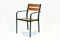 ╭☆雪之屋小舖☆╯鋁合金塑木椅/戶外休閒椅/涼椅/戶外椅/休閒椅 A19098