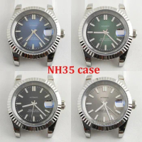 NH35 Case Dial Hands 41mm Luminous Sapphire Glass Stainless Steel Watchband Modified Parts for Seiko Datejust NH36 Movement