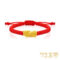 今生金飾 納福貔貅串珠 黃金手繩