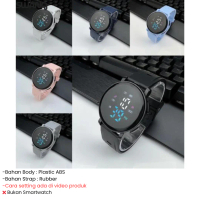 SS JAM TANGAN WANITA PRIA DIGITAL RUBBER BULAT LED WATCH HIGH QUALITY JF088